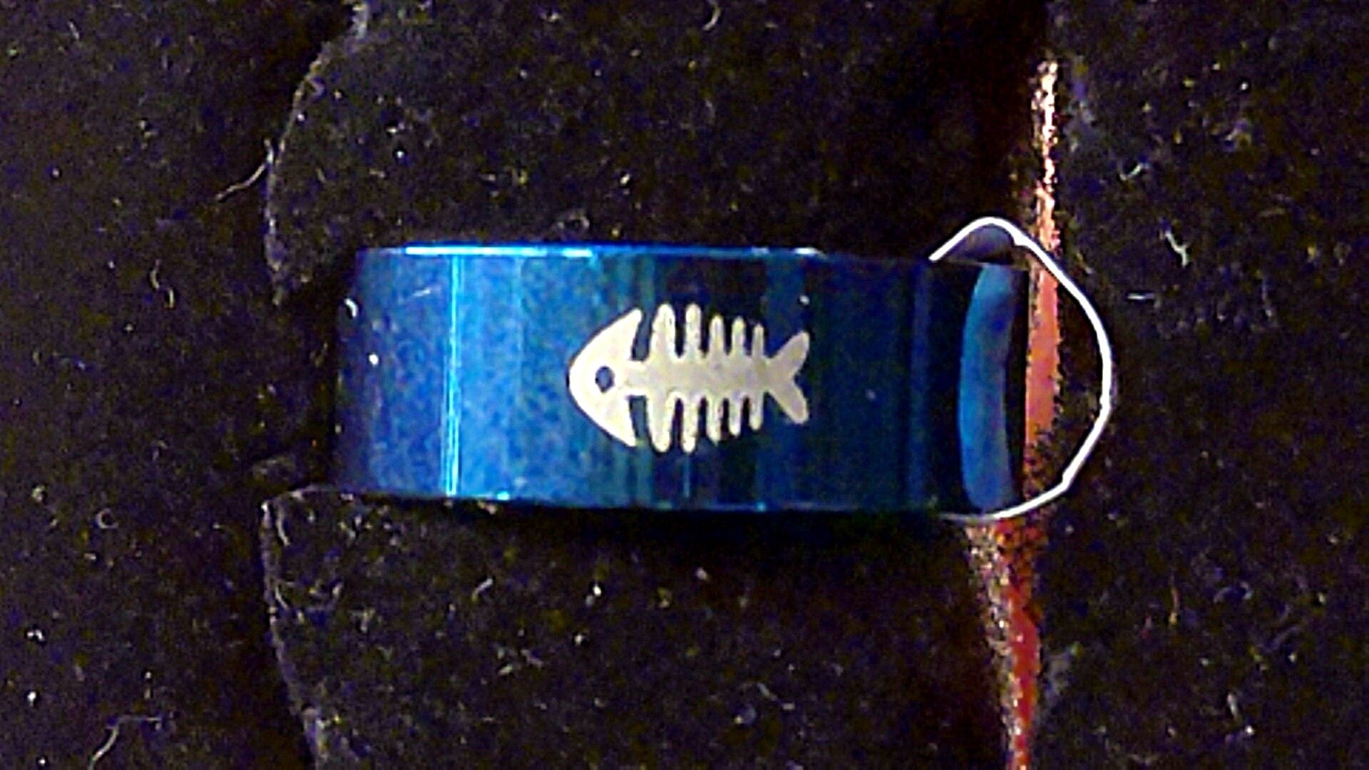 Ring Blau Motiv Fisch