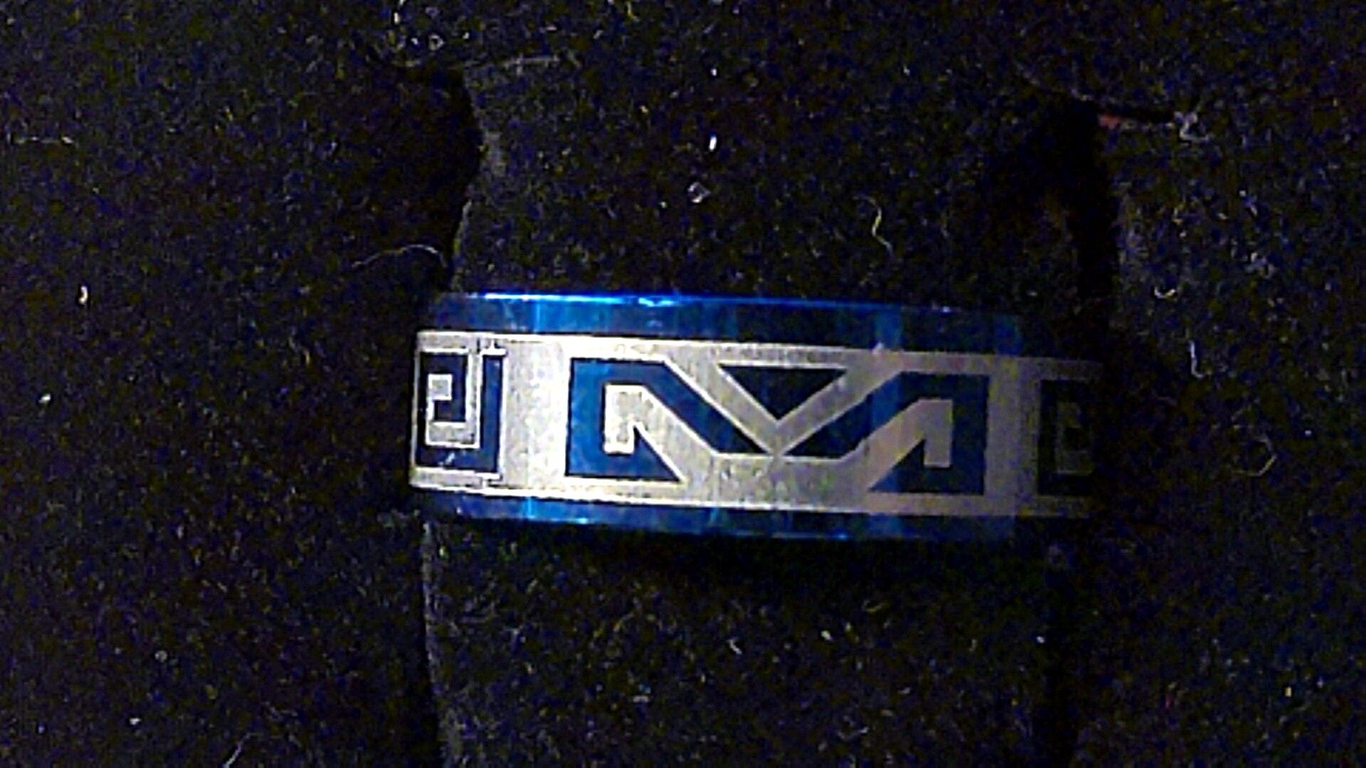 Ring Blau Motiv Griechisch 2