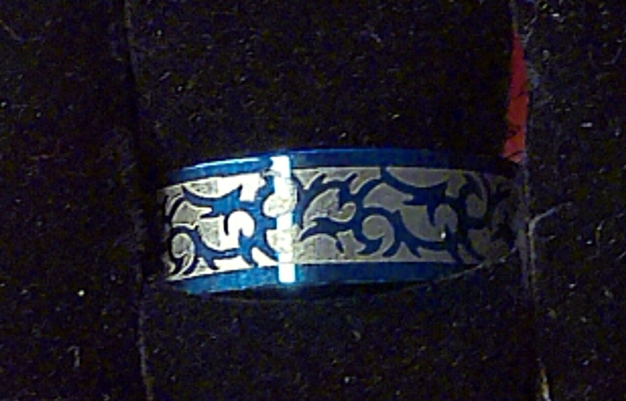 Ring Blau Motiv Risse