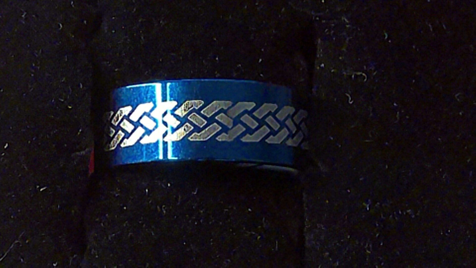 Ring Blau Motiv Reifen