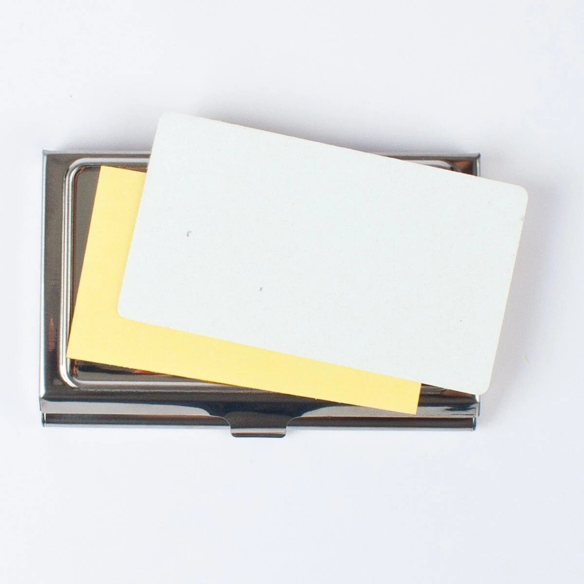Sublimation - Visitenkarten-Box aus Edelstahl - Mit Ihrem Logo, Bild oder Text.