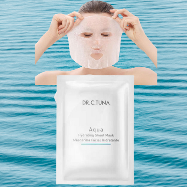 Aqua sheetmask - met natuurlijk hyaluronzuur - alle leeftijden / droge en vochtarme huid