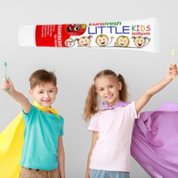 Kindertandpasta 50g met aardbeiensmaak