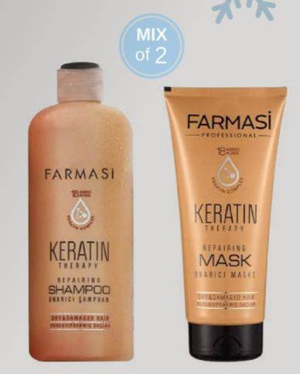 Herstellende shampoo 360 ml + Herstellend haarmasker 200 ml