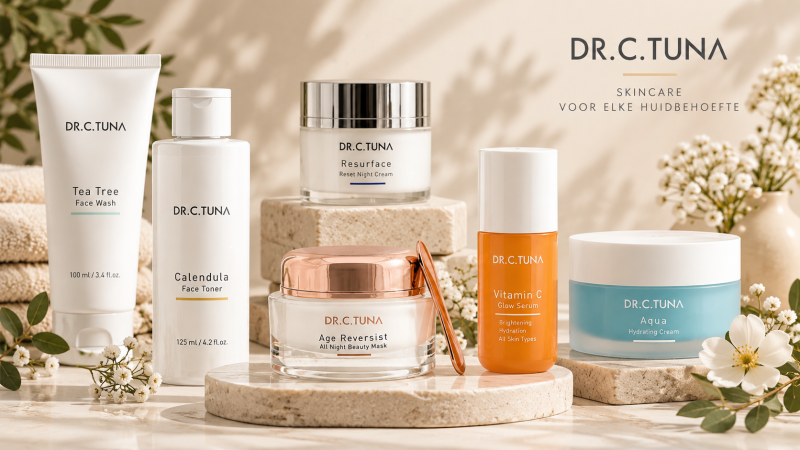 Dr. C. Tuna skincare voor verschillende huidbehoeften bij Glow & Shine
