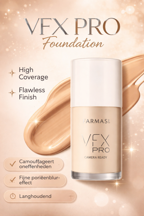 💎 VFX Pro Foundation – Hoge Dekkingsgraad & Flawless Finish