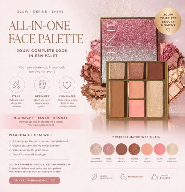 ✨ All-in-One Palette – Contour & Oogschaduw Perfectie