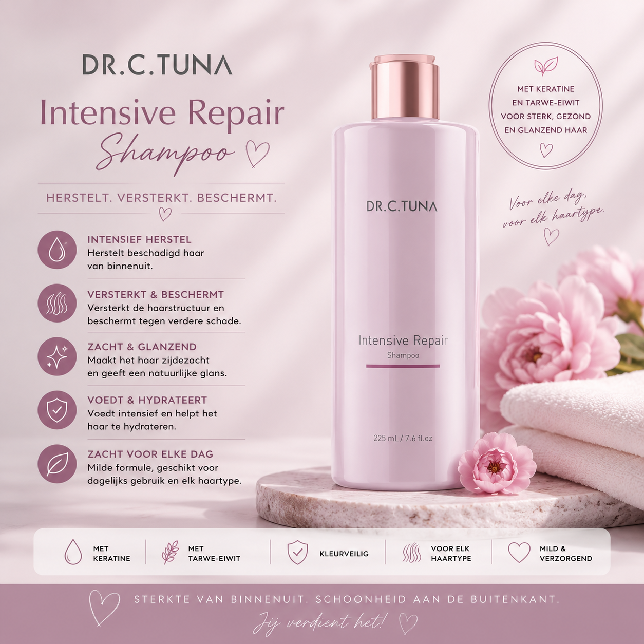 Intensive Repair Shampoo – Herstelt, versterkt en laat je haar weer stralen