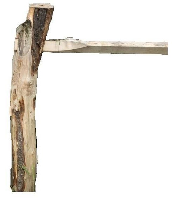 Eind post kastanje 120cm voor 1 rail