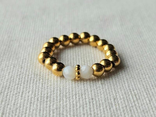 Beads by DEB – Handgemaakte elastische ring met edelsteen