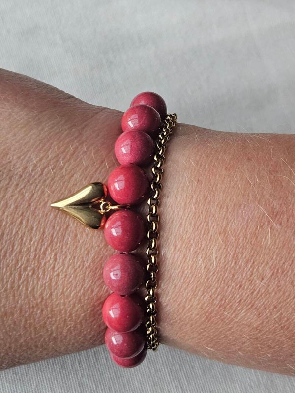 Beads by DEB – Handgemaakte Armband “Jasper Harmony” (Stainless Steel + Jasper Edelsteen) 10 mm
