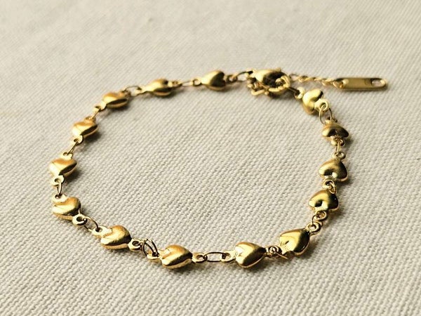 Beads by DEB Stainless steel armband hartjes