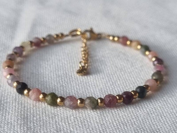 Beads by DEB Stainless Steel Armband met Edelstenen – Tourmaline