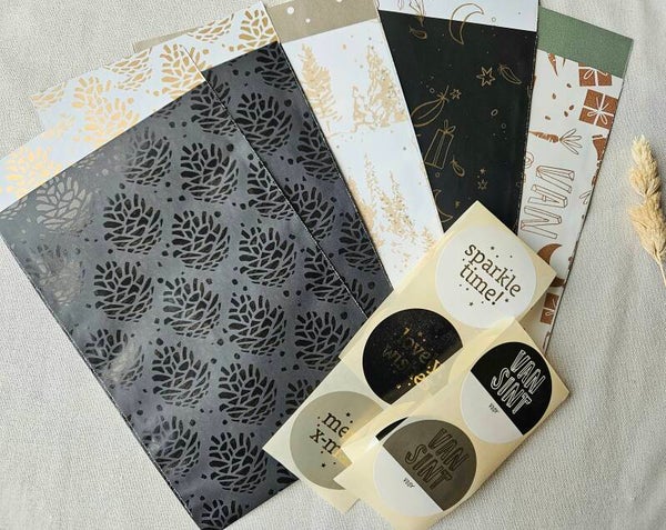 Cadeauzakjes Set Sint & kerst 12x19 cm