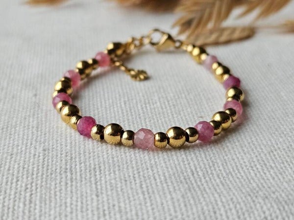 Beads by DEB Kinderarmband edelstenen Tourmaline – Handgemaakt