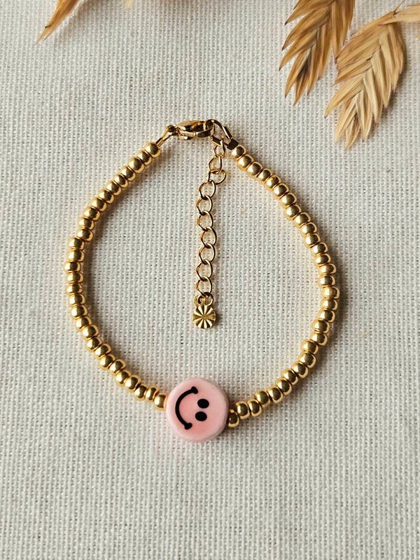 Beads by DEB Handgemaakte Kinderarmband – Smileys