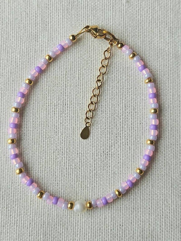 Beads by DEB handgemaakte kinderenkelbandje zoetwaterparel