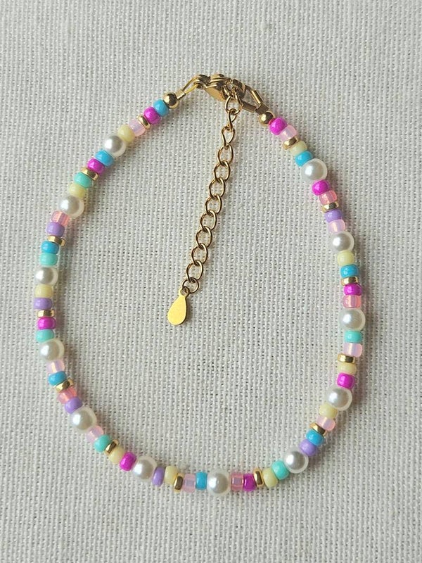 Beads by DEB handgemaakte Kinderenkelbandje parels