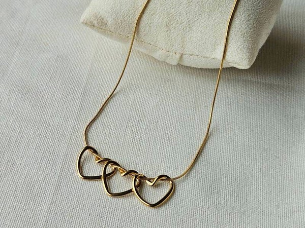 Beads by DEB ketting stainless Steel-kruk hartje