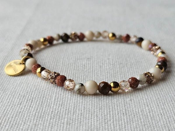 Beads by DEB handgemaakte elastische armband tigereye