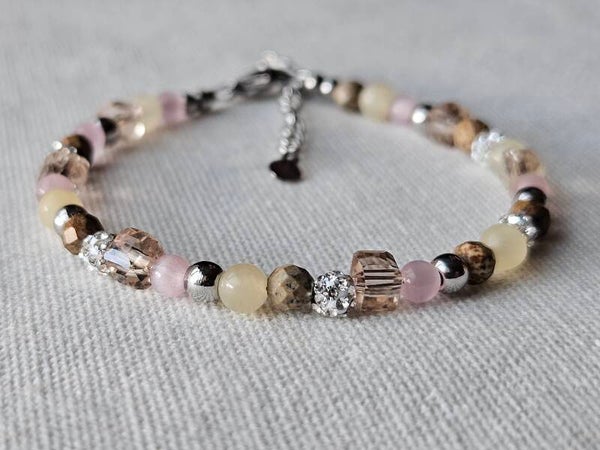 Armband rozenkwarts