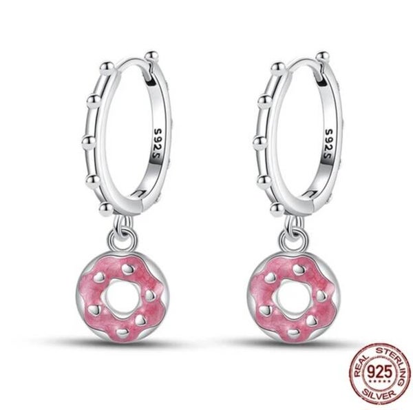 Sterlingzilver 925 oorbellen donut