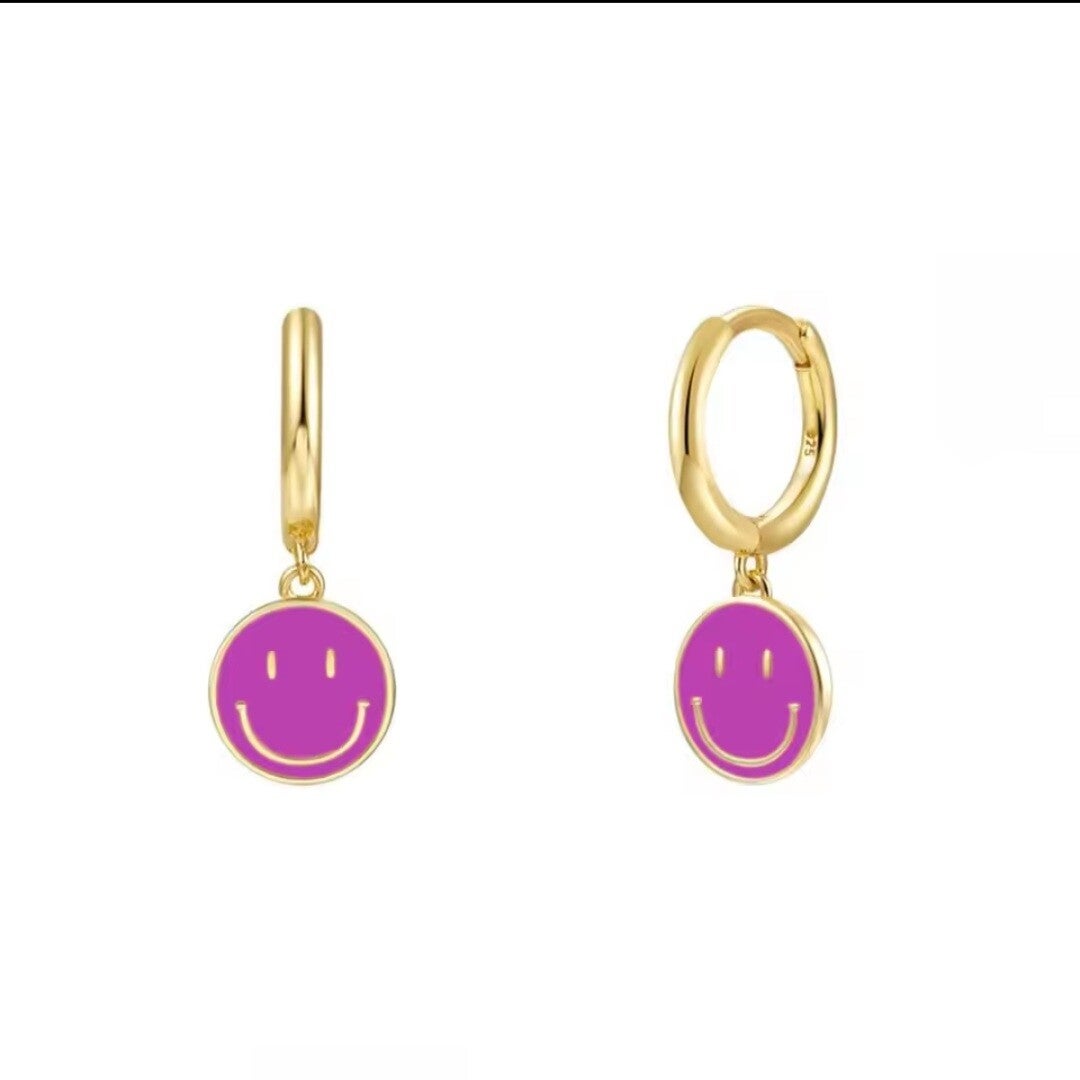 Sterling zilver 925 oorbellen smiley