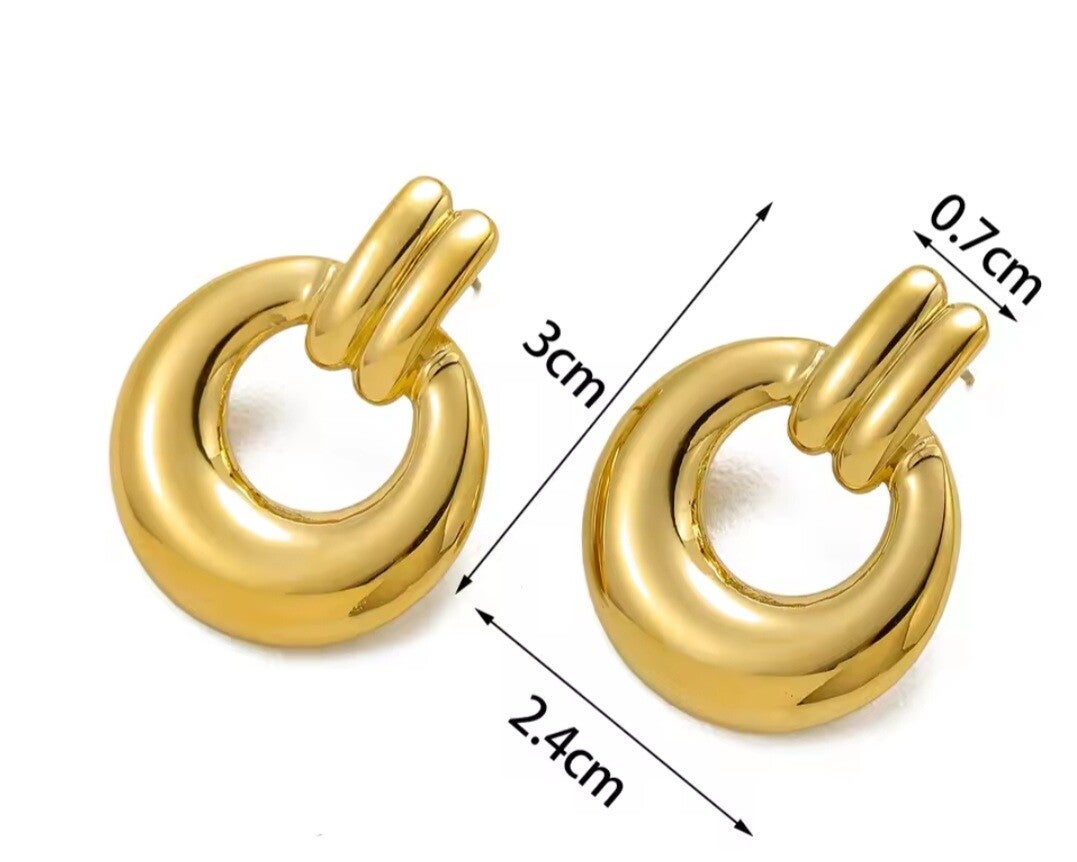 Stainless Steel oorbellen knopjes hanger