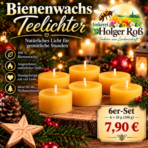 Bienenwachs-Teelichter – Natürliches Licht für gemütliche Stunden