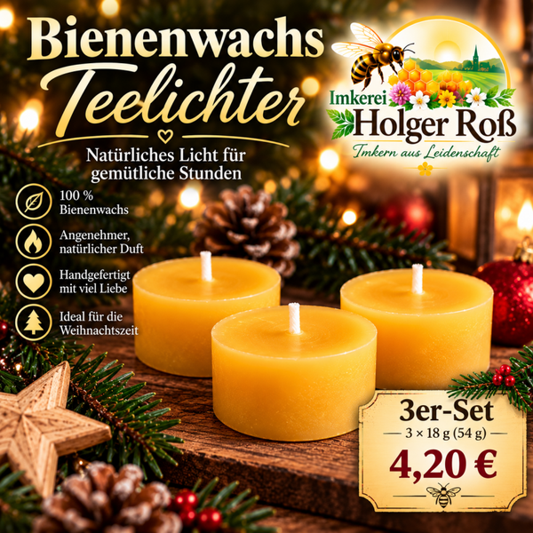 Bienenwachs-Teelichter – Natürliches Licht für gemütliche Stunden