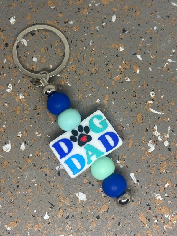 Keychain Dog Dad Blue