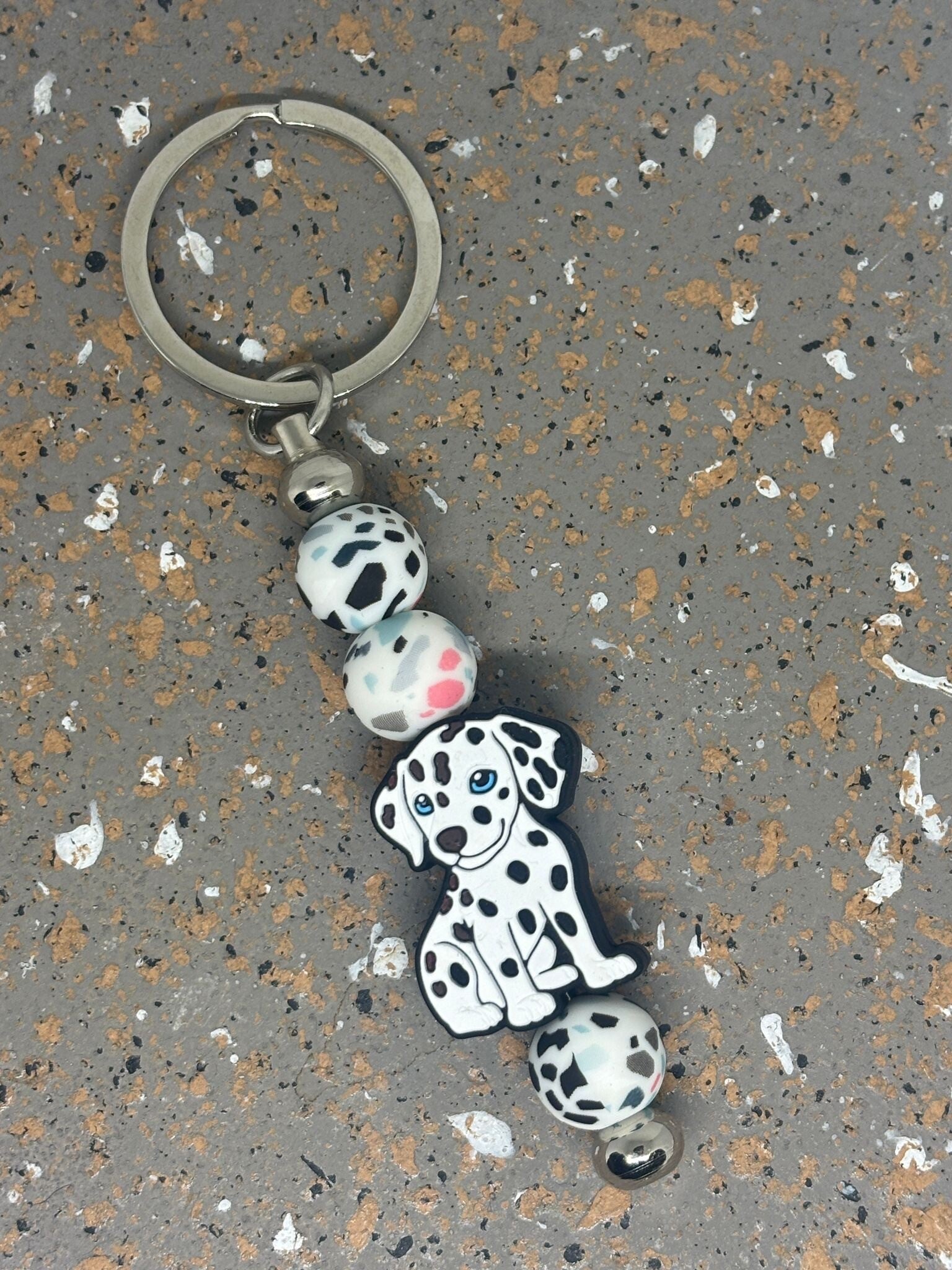 Keychain Dalmatian Black & White