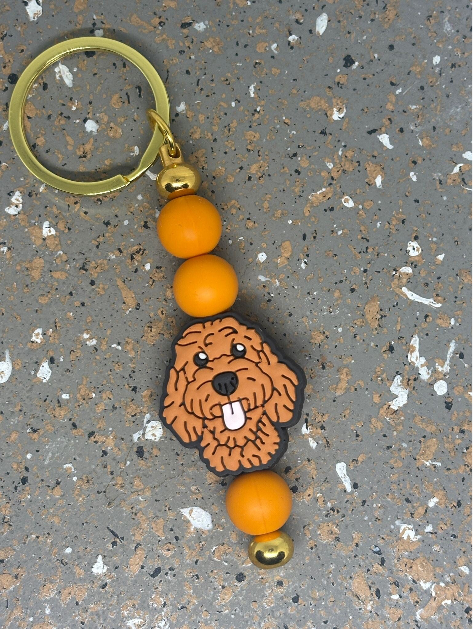 Keychain Labradoodle Orange