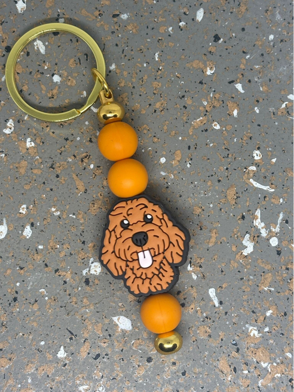 Keychain Labradoodle Orange