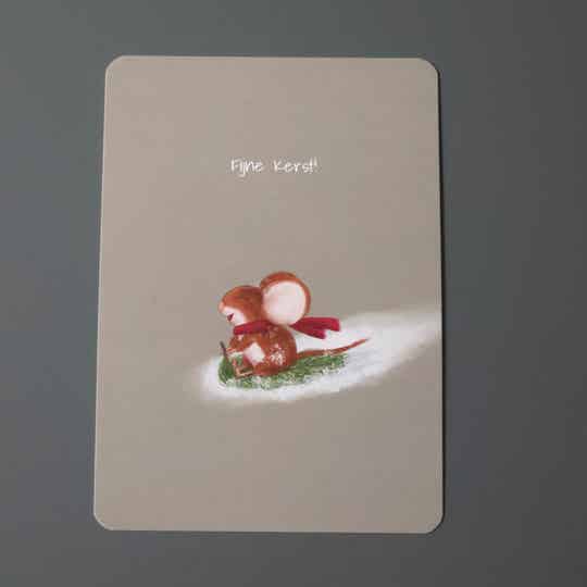 Kerstkaart: Dashing through the snow