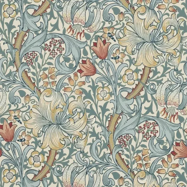 Morris & Co Morris Archive Wallpapers Golden Lily 210401