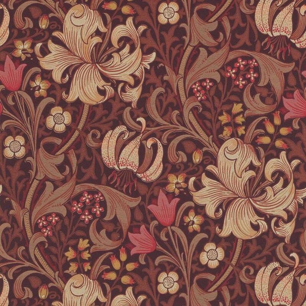 Morris & Co Morris Archive Wallpapers Golden Lily 210402