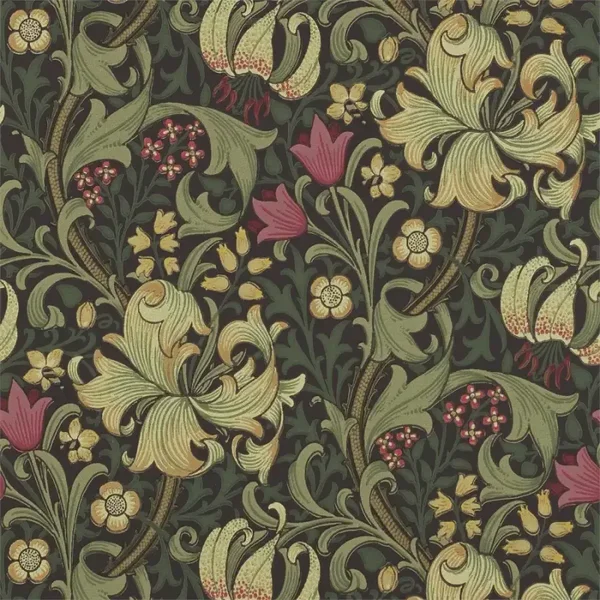 Morris & Co Morris Archive Wallpapers Golden Lily 210403