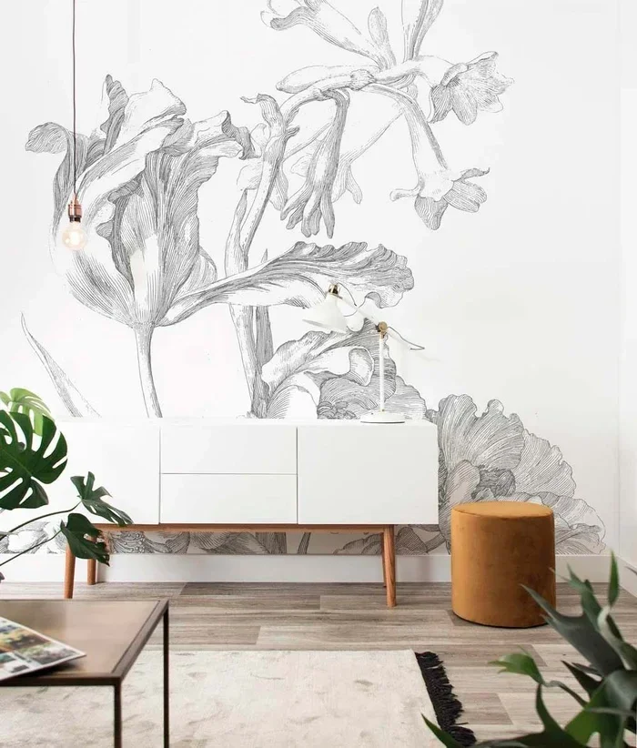 KEK Premium Wallpaper Engraved Flowers