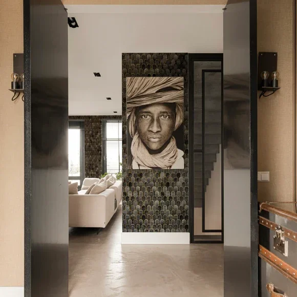 NLXL Bethan Gray Charcoal Nizwa Gold Foil BGR-14