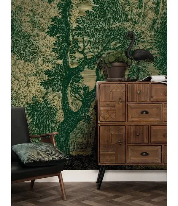 KEK Gold Metallic Engraved Landscapes