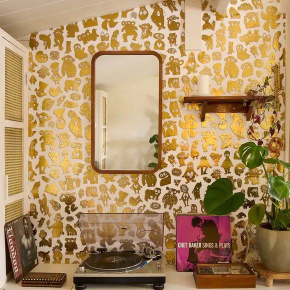 NLXL Bas Kosters Gold Foil on White Love Machine BKS-06