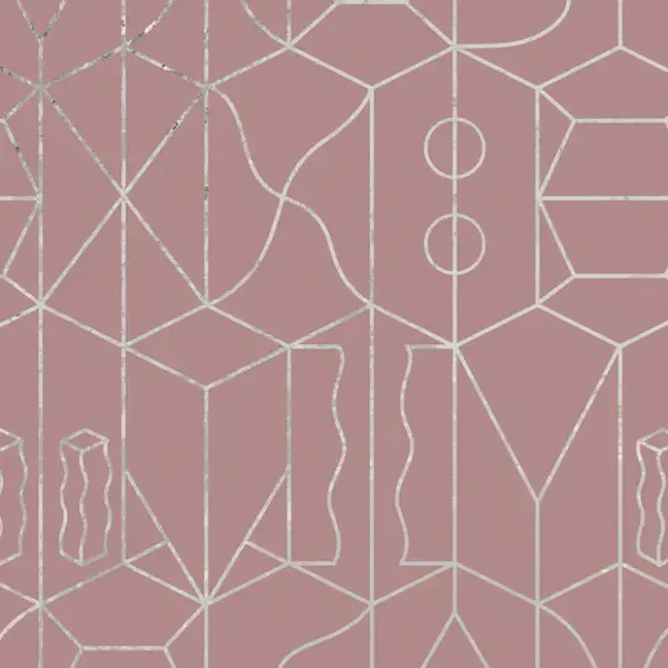 NLXL Suzan Hijink Silver Foil Pink Never Ending SUZ-19