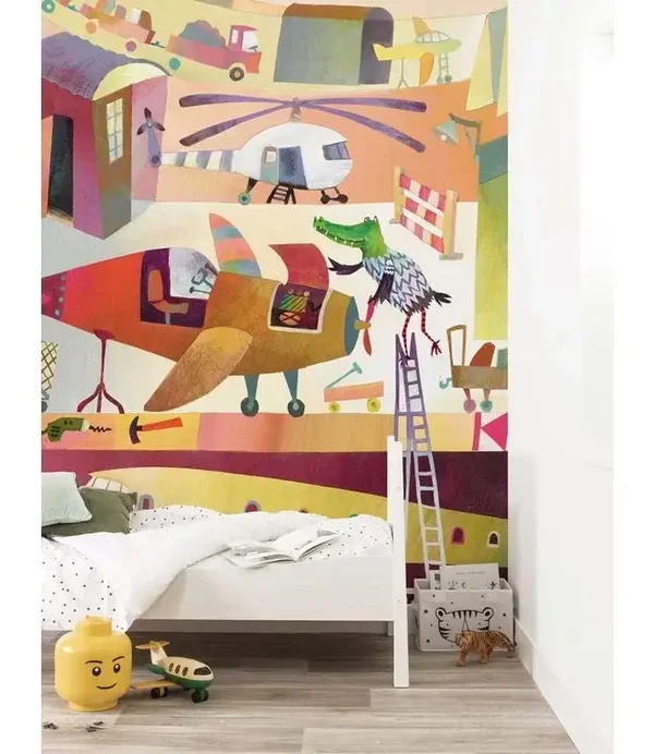 KEK Kids Behangpaneel Airport WS-078