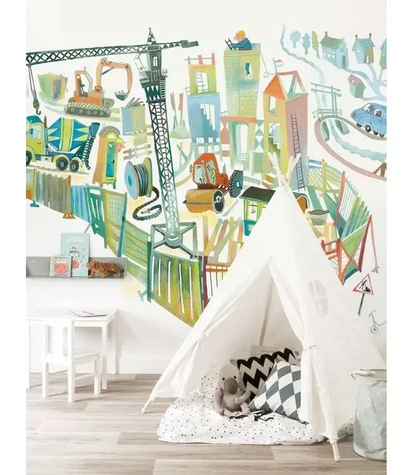 KEK Kids Behangpaneel Construction Site WS_072