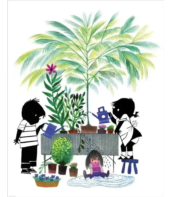 KEK Kids 2021 Behangpaneel Jip & Janneke Gardening PA-039
