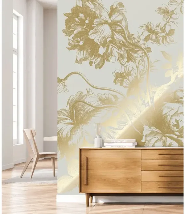 KEK Gold Silver Copper Engraved Flowers