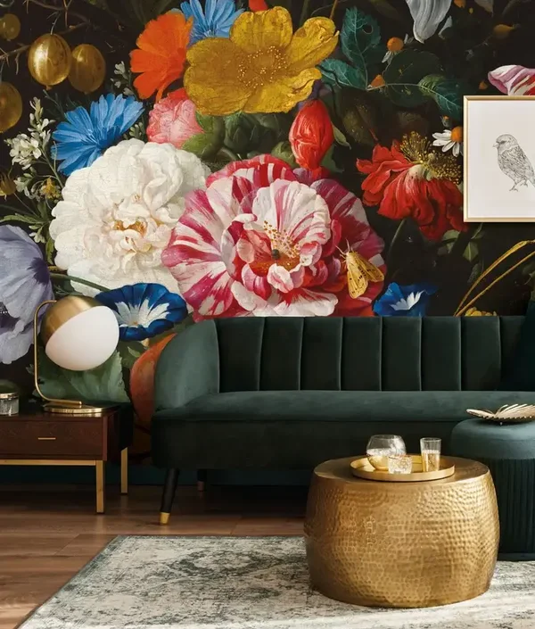 KEK Premium Wallpaper Golden Age Flowers
