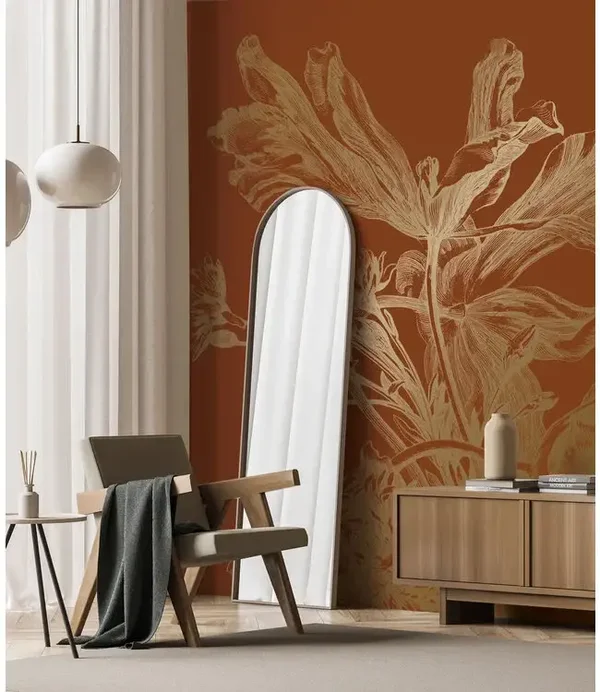 KEK Gold Silver Copper Engraved Flowers