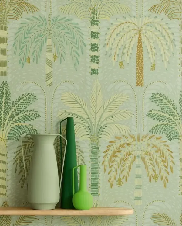 Eijffinger Solange Palmtrees Celadon 340293